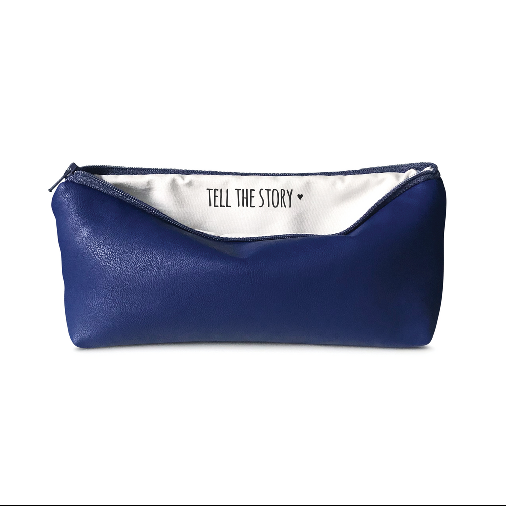Tell The Story | Faux Leather Pencil Bag