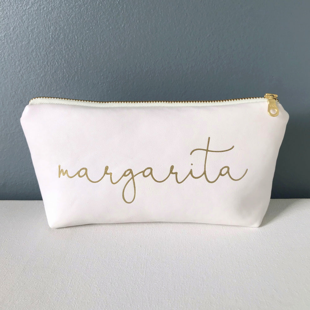 Personalized Name Bag | White + Gold