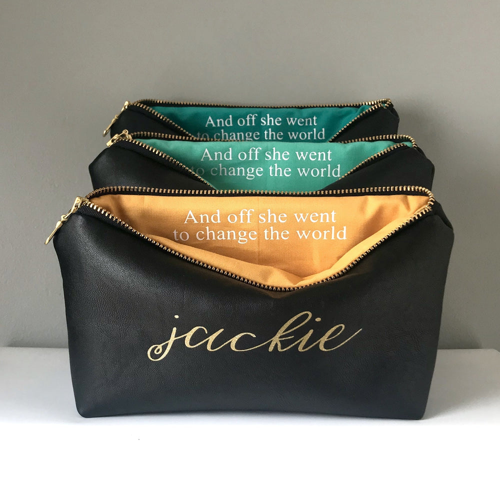 Graduation Gold | Faux Leather Bag | Personalized