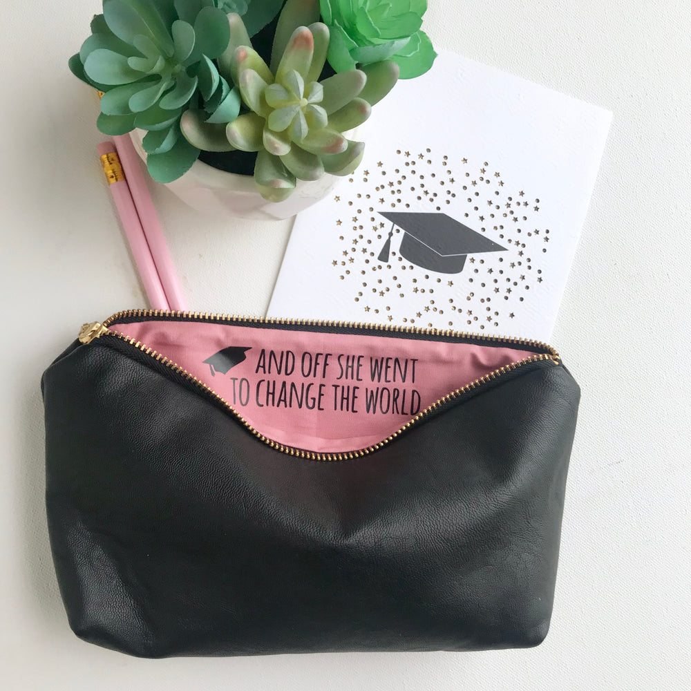 Graduation | Off She Went | Faux Leather Bag