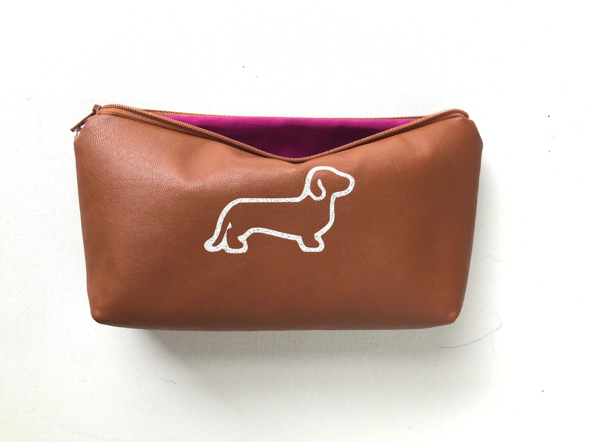 Leather Sausage Dog Coin Purse