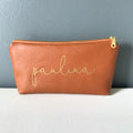 Personalized Name Bag | Chestnut + Gold