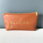 Personalized Name Bag | Chestnut & Gold
