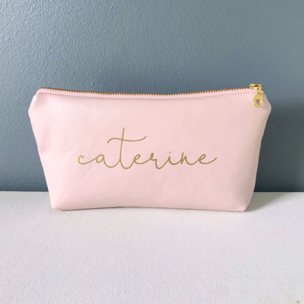 Personalized Name Bag | Blush + Gold