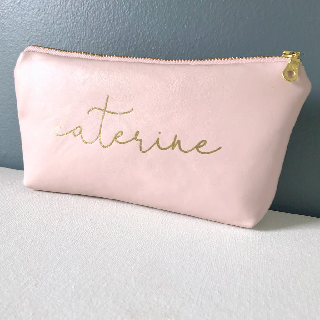 Personalized Name Bag | Blush + Gold