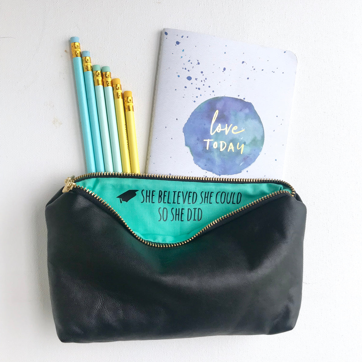 Graduation | Believe She Could | Faux Leather Bag