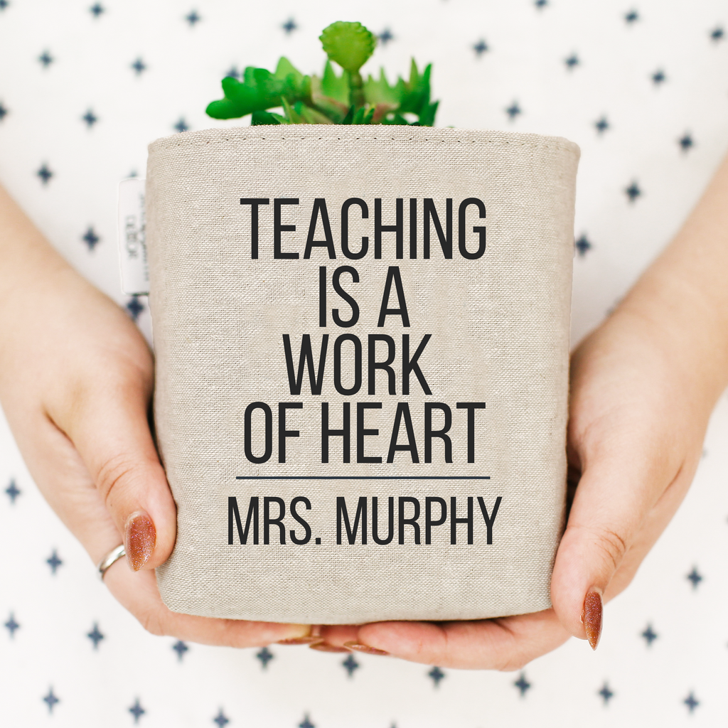 Work of Heart | Desk Bin | Personalized