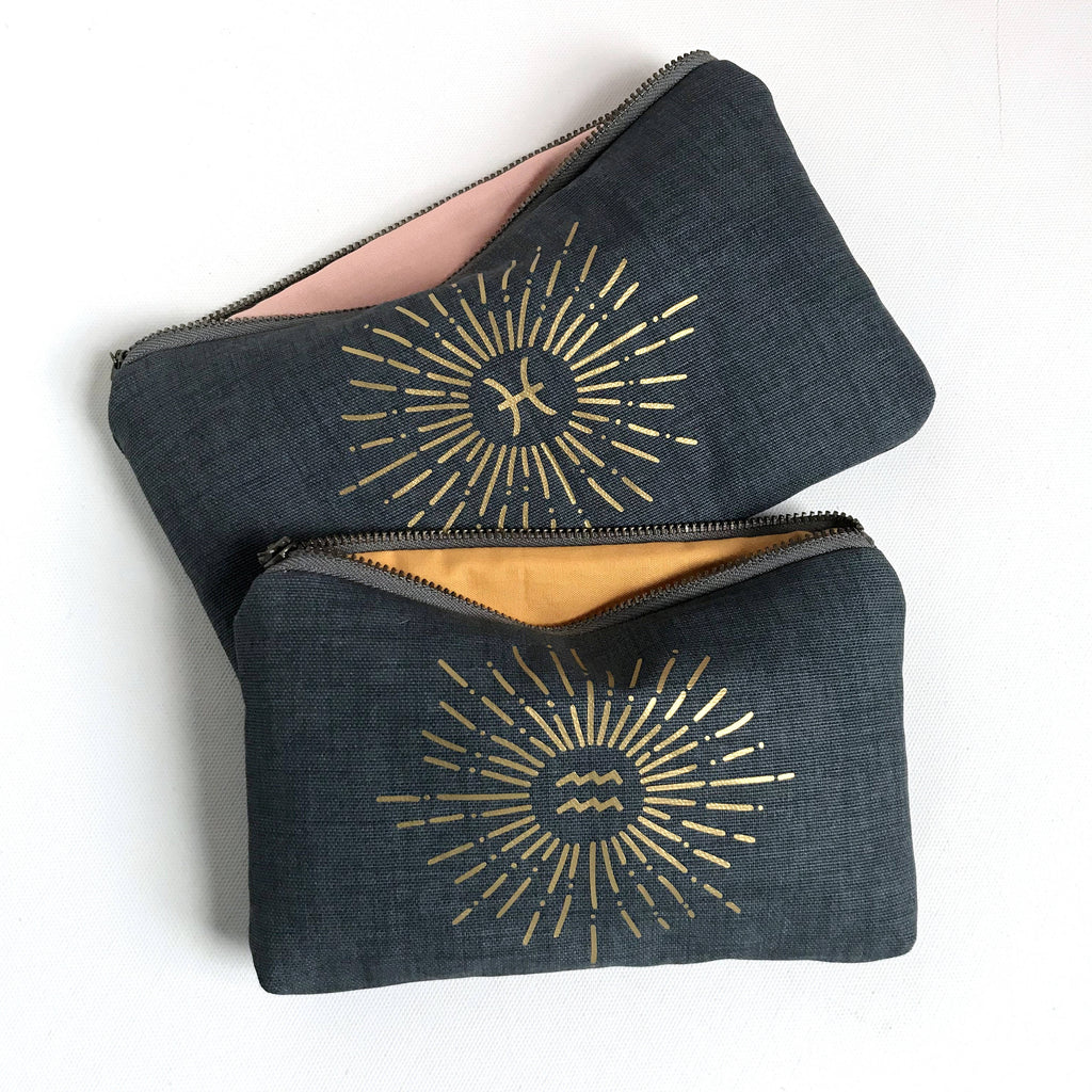 Durable Canvas Zipper Zodiac Bag