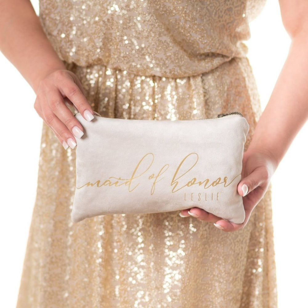 BRIDAL CLUTCH CHAMPAGNE | Personalized