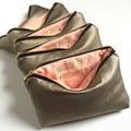 personalized gold leather clutch